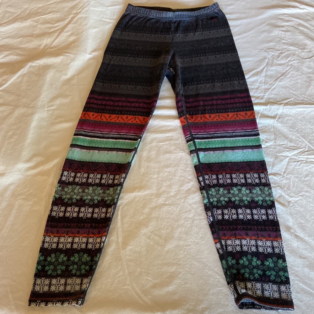 Hot chillys youth thermal print base layer tights pants size L/G